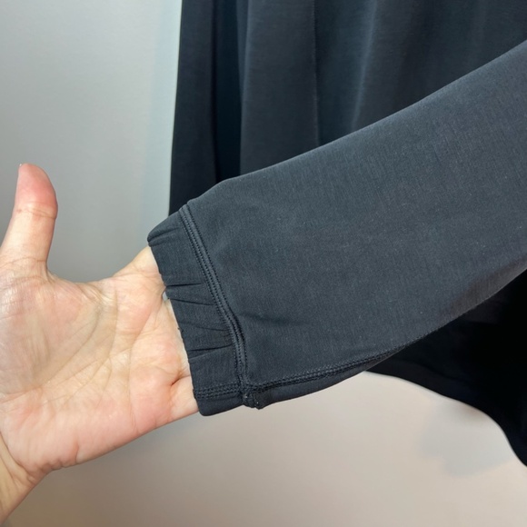 NUX Womens Sleek Sweat Ultra Soft Pullover Crew Neck Sweatshirt Black Yoga Small - Picture 5 of 14